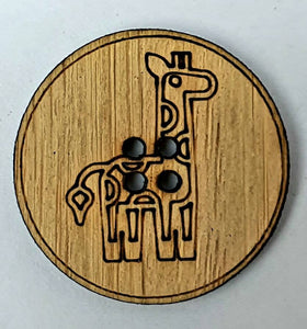 Giraffe Bamboo Buttons