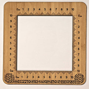 Tension Gauge (Square Ruler). Hand Drawn Knit Design