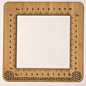 Tension Gauge (Square Ruler). Hand Drawn Knit Design