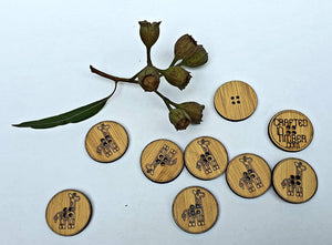 Giraffe Bamboo Buttons