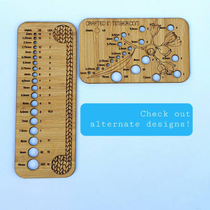 Needle Gauge. Australian Gum Leaf Design