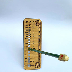 Needle Gauge. Hand Knitted Pattern Design